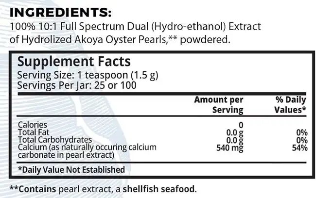 Hydrolyzed Pearl Powder ingredients Hydrolyzed Pearl Powder ingredients