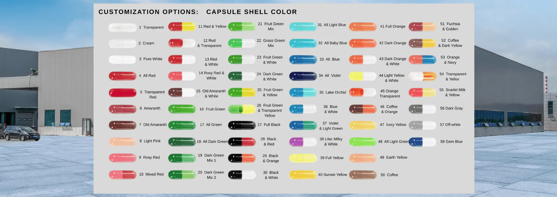 Capsule shell color